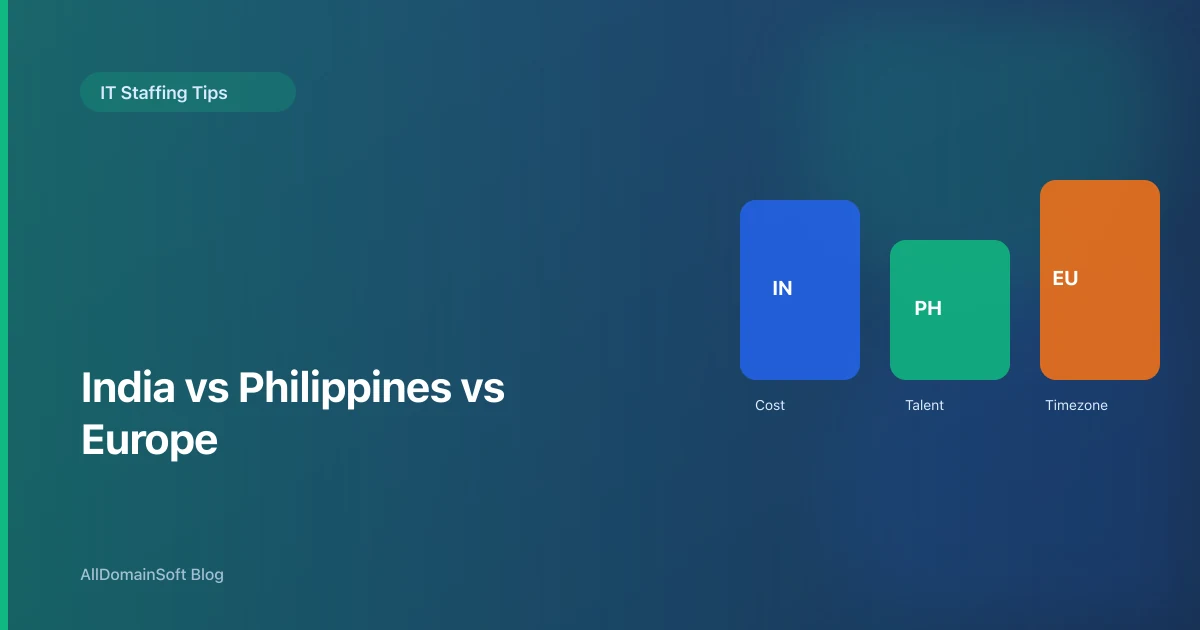 India vs Philippines vs Eastern Europe: Where to Hire Your Remote Tech Team