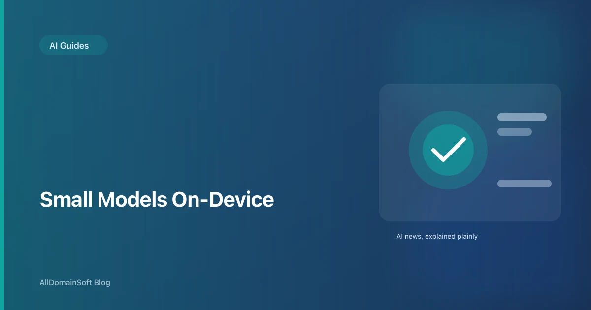 Small Language Models on Device: When You Don't Need the Cloud
